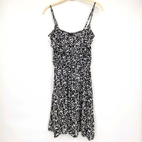 Cotton On Black and White Zebra Print Spaghetti Strap Mini Dress Size XS - Picture 1 of 4